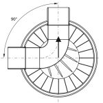 Kineta studni 1000/315 łuk l315 lub p315 90° GŁb